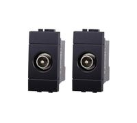 gloca Set 2 Connettori Tv Maschio Compatibili Con Serie Living