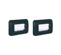 gloca Set 2 Custodie Nere Incasso 4P IP55 Compatibili Con Serie Living