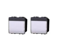 gloca Set 2 Pulsante 2P Portanome Compatibili Con Serie Living