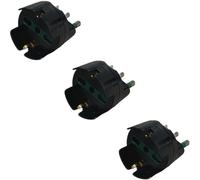 gloca Set 3 Adattatori Presa Schuko 10/16A Con Spina 16A Colore Nero Standard