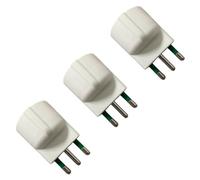 gloca Set 3 Adattatori Presa Schuko 10A Con Spina 16A Colore Bianco Standard Italiano