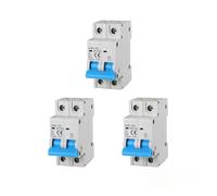 gloca Set 3 Interruttori Magnetotermici Automatici 2P 20A 220V 6KA 2 Moduli DIN