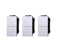 gloca Set 3 Pulsanti Doppi Interblocco Saliscendi Compatibili Living (Bianco)