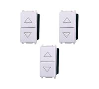 gloca Set 3 Pulsanti Doppi Interblocco Saliscendi Compatibili Matix