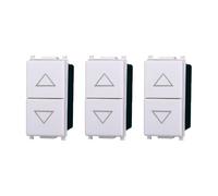 gloca Set 3 Pulsanti Doppi Interblocco Saliscendi Compatibili Plana