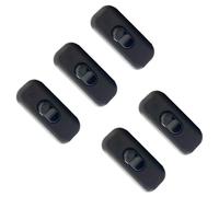 gloca Set 5 Interruttori Passafilo In Termoplastica On/Off Colore Nero 250V