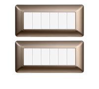 gloca Set Placche Plastica Compatibili Matix (2 Pezzi Acciaio bronzato, 6 Posti)