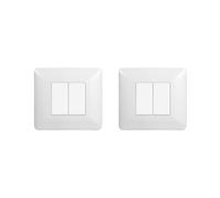 gloca Set Placche Plastica Compatibili Matix (2 Pezzi Bianco, 2 Posti)