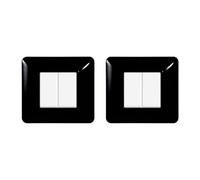 gloca Set Placche Plastica Compatibili Matix (2 Pezzi Nero, 2 Posti)