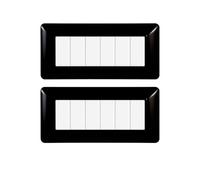 gloca Set Placche Plastica Compatibili Matix (2 Pezzi Nero, 6 Posti)