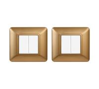 gloca Set Placche Plastica Compatibili Matix (2 Pezzi Oro, 2 Posti)