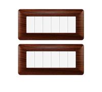 gloca Set Placche Plastica Compatibili Matix (2 Pezzi Radica, 6 Posti)