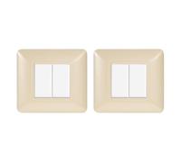 gloca Set Placche Plastica Compatibili Matix (2 Pezzi Sabbia, 2 Posti)