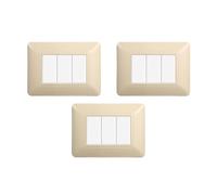 gloca Set Placche Plastica Compatibili Matix (3 Pezzi Sabbia, 3 Posti)