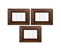 gloca Set Placche Plastica Satinata Compatibili Matix (3 Pezzi Bronzo satinato, 3 Posti)