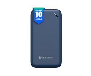 GlocalMe U20 UPP 4G Router Wi-Fi mobile, disponibile in oltre 140 paesi, Nessuna scheda SIM richiesta, MIFI con 1 GB di dati globali e 8 GB di dati UE, Hotspot internazionale (blu)