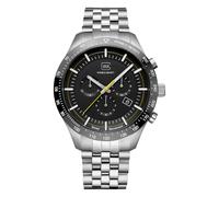Glock Orologio al quarzo da uomo | cassa 46mm | Orologio da polso con cassa in acciaio e datario | Orologio da uomo con lancette e indici svizzeri Super-LumiNova, Argento