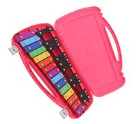 Glockenspiel colorato in alluminio da 25 note, scatola di plastica per strumenti musicali battuta a mano