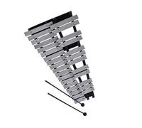 Glockenspiel Il kit di percussioni per xilofono glockenspiel a 32 note in metallo include 2 mazze