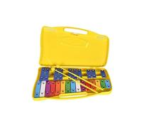 Glockenspiel Professional Diatonico a 25 Tasti Metallofono, Per Uno Strumento Musicale, Aggiornamento Xilofono, Con Due Martelli (Giallo)