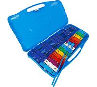 Glockenspiel Professional Diatonico a 25 Tasti Metallofono, Per Uno Strumento Musicale, Aggiornamento Xilofono, Con Due Martelli, Blu