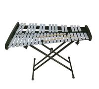 Glockenspiel professionale in metallo a 37 note con supporto regolabile Glockenspiel strumento a percussione professionale con mazze e borsa per il trasporto