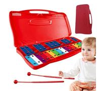 Glockenspiel - professionale per bambini, in metallo, cromatico, 25 note, strumento per l'illuminazione musicale in alluminio, per Pasqua, Ringraziamento, vacanze, Capodanno, compleanno