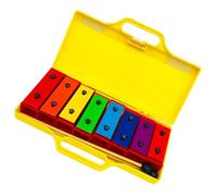 Glockenspiel Strumento a percussione glockenspiel con scatola armonica colorata in mattoni a 8 toni in scatola gialla di plastica media