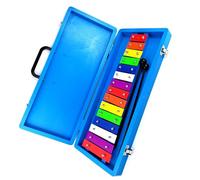 Glockenspiel Strumento musicale a percussione glockenspiel con piastra in alluminio a 15 note con guscio blu