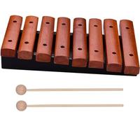 Glockenspiel, Strumento musicale xilofono 8 note Glockenspiel xilofono in legno include 2 mazze in legno for bambini(A)