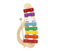 Glockenspiel Xilofono A Bussare A Mano Con Mazze 8 Toni Lamiera Metallica Strumento Musicale In Legno Educativo Prescolare