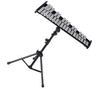 Glockenspiel Xilofono con piastra in alluminio, supporto nero, 32 note, glockenspiel, strumento a percussione