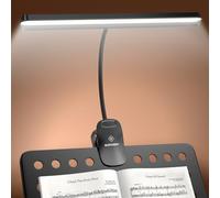 Glocusent 81 LED Luce per leggio, super luminosa e attenta agli occhi, lampada per pianoforte con 3 colori e 5 luminosità, lampada per pianoforte con scudo, ricaricabile, durata fino a 140 (81 LEDs)