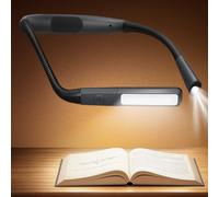 Glocusent Collo Lampada da Lettura Ricaricabile, LED Luce del Libro con 5 Colori e Regolabile, Luce Lampada da Lettura per Libro Perfetta per E-Reader, Studio, Letto, Viaggi, Lavoro a Maglia
