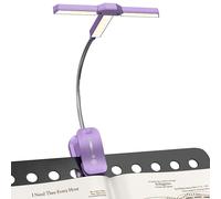 Glocusent Innovativa Luce per Lettura Libri a Letto Tre Teste, 3 Colori 5 Livelli di Luminosità,1000 mAh Lampada da Lettura con Timer da 30 Minuti,10-100 Ore,Perfetta per Amanti dei Libri