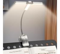Glocusent Innovativa Luce per Lettura Libri a Letto Tre Teste, 3 Colori 5 Livelli di Luminosità,1000 mAh Lampada da Lettura con Timer da 30 Minuti,10-100 Ore,Perfetta per Amanti dei Libri