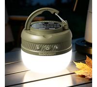 Glocusent Lampada Campeggio Portatile, 5000 mAh Ricaricabile LED Luce Campeggio, 3 Colori e 5 Livelli Luminosità, 120 Ore Autonomia, Power Bank, Modalità SOS, IPX5 per All'aperto/Emergenza/Camping