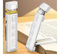 Glocusent Lampada da Lettura Estensibile, 5 Luminosità Potenziate e 3 Colori con Aiuto al Sonno e Timer, Luce per Lettura Libri a Letto Ricaricabile via USB, Ideale per Gli Amanti dei Libri