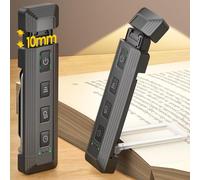 Glocusent Lampada da Lettura Estensibile, 5 Luminosità Potenziate e 3 Colori con Aiuto al Sonno e Timer, Luce per Lettura Libri a Letto Ricaricabile via USB, Ideale per Gli Amanti dei Libri