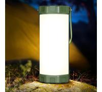 Glocusent Lanterna da Campeggio 106LED con 5 Luminosità 3 Modalità, 1200LM Lampada Ricaricabile 5000 mAh per 120 Ore, Impermeabile IP68, per Campeggio, Escursionismo, Pesca, Emergenza, Tenda (Verde)