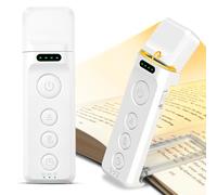 Glocusent Luce da Lettura con Clip USB Ricaricabile, 3 Colori 5 Luminosità + Timer/Aiuto Sonno, Segnalibro LED 14 per Libri e Lettura a Letto (Amanti Libri) (Bianco)