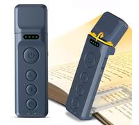 Glocusent Luce da Lettura con Clip USB Ricaricabile, 3 Colori 5 Luminosità + Timer/Aiuto Sonno, Segnalibro LED 14 per Libri e Lettura a Letto