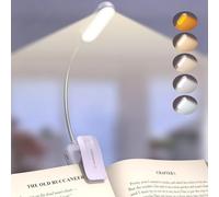 Glocusent Luce da lettura per libri, da letto, ricaricabile, con 20 LED, 5 modalità oculari e luce regolabile, batteria a lunga durata con indicatore, lampada da lettura ideale per la notte (viola)