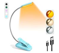 Glocusent Willow Luce per Lettura Libri a Letto,10LED Luce da Lettura per Libro Luminosa, 3 Colori & 3 Luminosità, Lampada da Lettura Ricaricabile che dura 80ore, Perfetto per gli Amanti dei Libri
