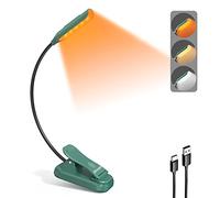 Glocusent Willow Luce per Lettura Libri a Letto,10LED Luce da Lettura per Libro Luminosa, 3 Colori & 3 Luminosità, Lampada da Lettura Ricaricabile che dura 80ore, Perfetto per gli Amanti dei Libri