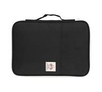 GLOGLOW 5Colors A4 Document Bag, Multi-funzionale impermeabile Oxford cartella di file di panno Portafoglio Organizer Notebook Notebook con cerniera(nero)