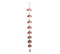 GLOGLOW Catena per ombrellone, previene efficacemente schizzi, design vintage, 8 tazze, ferro, campana decorativa per giardino, terrazza, decorazione esterna