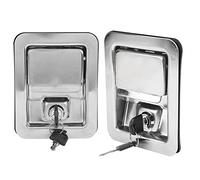 GLOGLOW Chiusura a Paletta, Set di Serrature con Maniglia in Acciaio Inossidabile 304, Chiusura a Paletta Durevole e Resistente Al Fuoco per Macchine Edili e Generatori