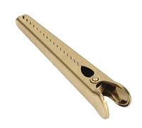 GLOGLOW Clip Sigillante Clip per Sacchetti per Alimenti con Design a Denti Interni e Comoda Maniglia per caffè, tè, Buste di Alimenti, Documenti, Documenti per Ufficio, (a coccodrillo oro)