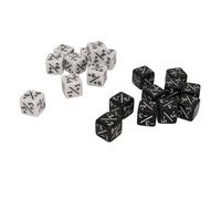 GLOGLOW Contatori di Dadi Set di Dadi Matematici in Plastica, Contatori PC Positivi Negativi D6 Token Cubi, Plastica Bianca Nera, Leggero da 15,3 Mm per Giochi da Tavolo Conteggio in per